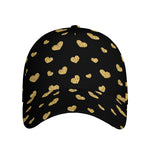 Gold And Black Heart Pattern Print Baseball Cap