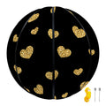 Gold And Black Heart Pattern Print Basketball