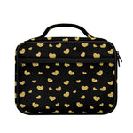 Gold And Black Heart Pattern Print Briefcase Bible Bag