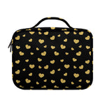Gold And Black Heart Pattern Print Briefcase Bible Bag