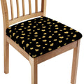 Gold And Black Heart Pattern Print Chair Cushion Cover