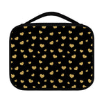 Gold And Black Heart Pattern Print Classic Bible Case