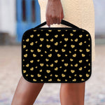 Gold And Black Heart Pattern Print Classic Bible Case