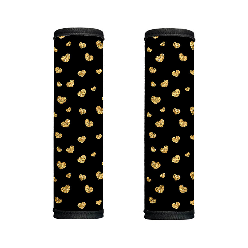 Gold And Black Heart Pattern Print Handle Covers