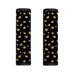 Gold And Black Heart Pattern Print Handle Covers
