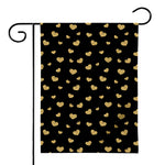 Gold And Black Heart Pattern Print House Flag