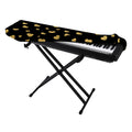Gold And Black Heart Pattern Print Piano Keyboard Cover