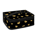 Gold And Black Heart Pattern Print Small Lunch Bag