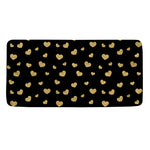 Gold And Black Heart Pattern Print Towel