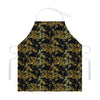 Gold And Black Japanese Bamboo Print Adjustable Apron