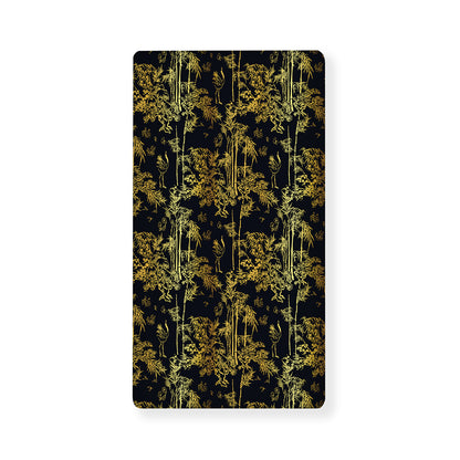 Gold And Black Japanese Bamboo Print Baby Crib Sheet