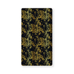 Gold And Black Japanese Bamboo Print Baby Crib Sheet
