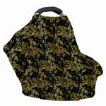 Gold And Black Japanese Bamboo Print Baby Seat Cover