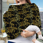 Gold And Black Japanese Bamboo Print Baby Seat Cover