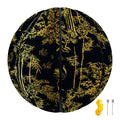 Gold And Black Japanese Bamboo Print Basketball