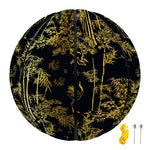 Gold And Black Japanese Bamboo Print Basketball