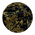 Gold And Black Japanese Bamboo Print Basketball