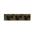 Gold And Black Japanese Bamboo Print Bed Runner
