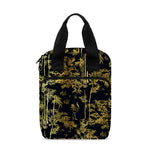 Gold And Black Japanese Bamboo Print Bible Tote Bag