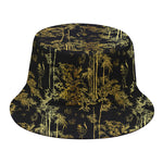 Gold And Black Japanese Bamboo Print Bucket Hat