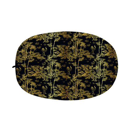 Gold And Black Japanese Bamboo Print Car Side Mirror Covers