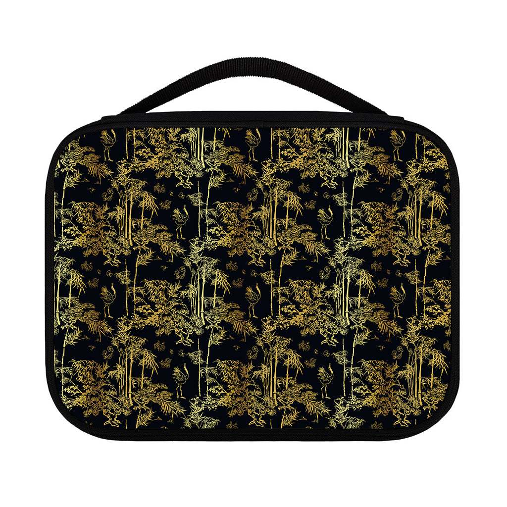 Gold And Black Japanese Bamboo Print Classic Bible Case