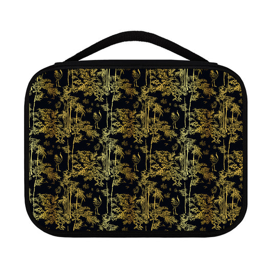 Gold And Black Japanese Bamboo Print Classic Bible Case
