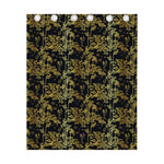 Gold And Black Japanese Bamboo Print Curtain