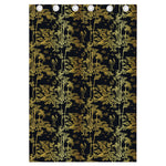 Gold And Black Japanese Bamboo Print Curtain