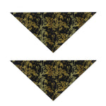 Gold And Black Japanese Bamboo Print Dog Bandana