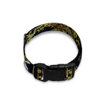 Gold And Black Japanese Bamboo Print Dog Collar