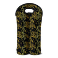 Gold And Black Japanese Bamboo Print Double Neoprene Wine Tote