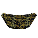 Gold And Black Japanese Bamboo Print Fanny Pack