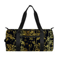 Gold And Black Japanese Bamboo Print Gym Bag