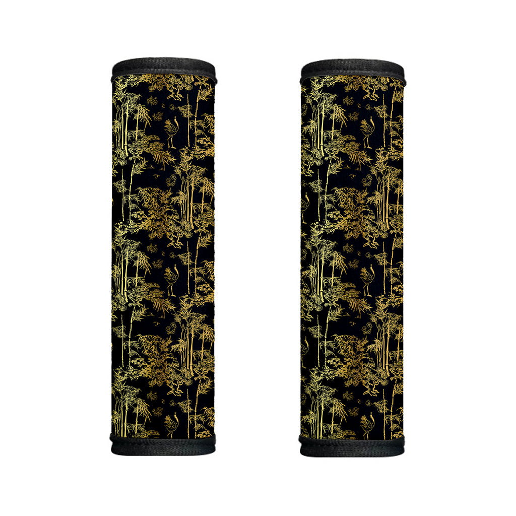 Gold And Black Japanese Bamboo Print Handle Covers