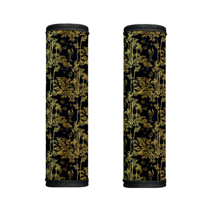 Gold And Black Japanese Bamboo Print Handle Covers