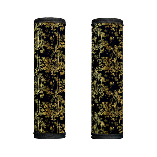 Gold And Black Japanese Bamboo Print Handle Covers