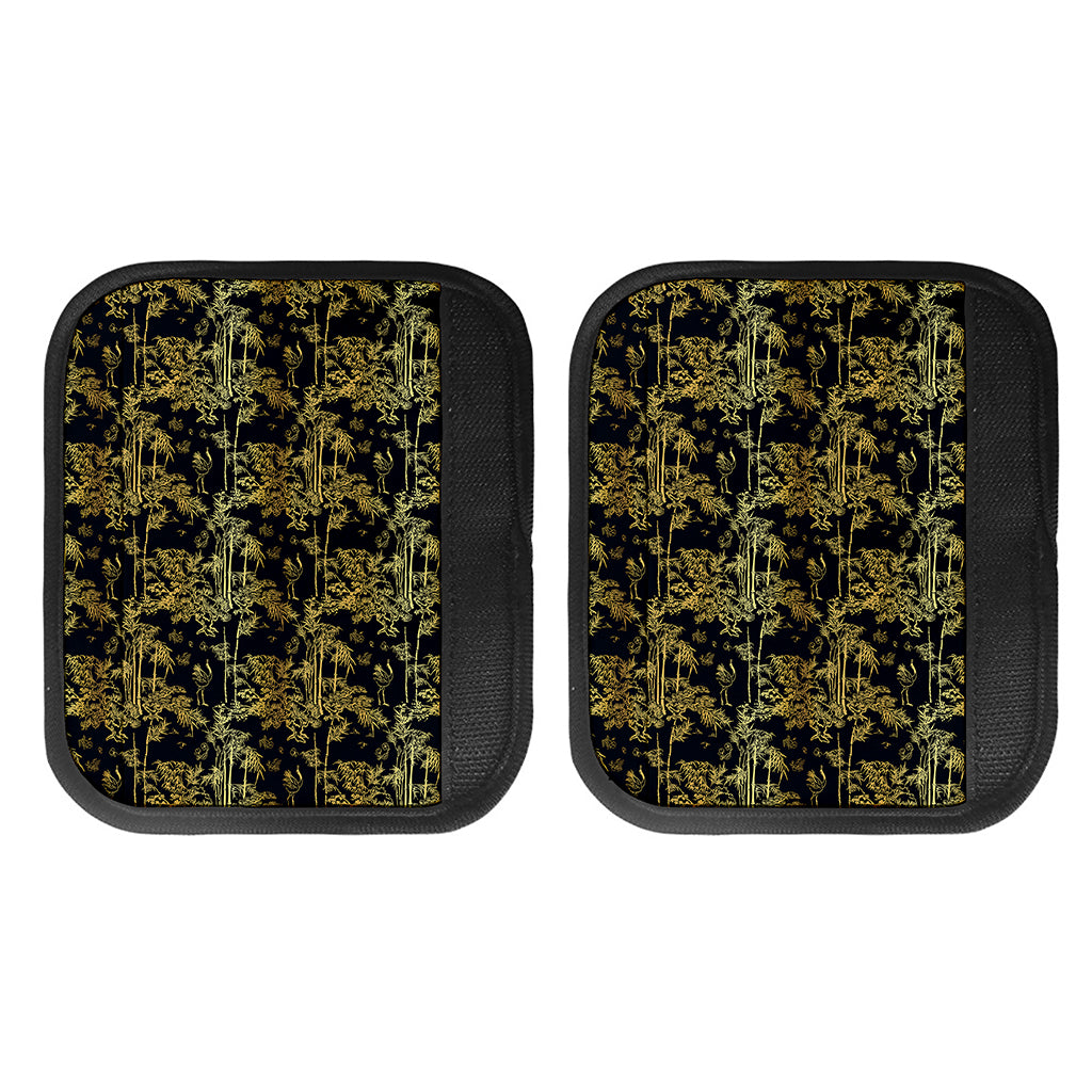 Gold And Black Japanese Bamboo Print Handle Covers