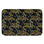 Gold And Black Japanese Bamboo Print Indoor Door Mat