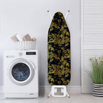Gold And Black Japanese Bamboo Print Ironing Board Cover