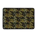 Gold And Black Japanese Bamboo Print Kitchen Mat