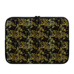 Gold And Black Japanese Bamboo Print Laptop Sleeve