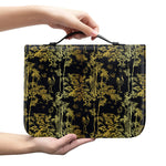 Gold And Black Japanese Bamboo Print Leather Bible Cover