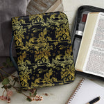 Gold And Black Japanese Bamboo Print Leather Bible Cover