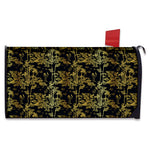 Gold And Black Japanese Bamboo Print Mailbox Cover