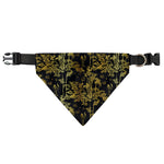 Gold And Black Japanese Bamboo Print Over The Collar Dog Bandana