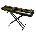 Gold And Black Japanese Bamboo Print Piano Keyboard Cover