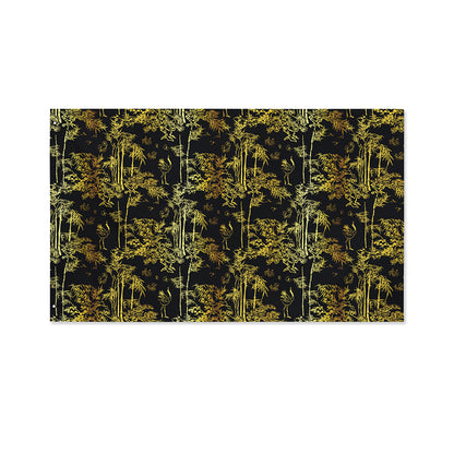 Gold And Black Japanese Bamboo Print Polyester Flag
