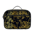 Gold And Black Japanese Bamboo Print Portable Lunch Bag