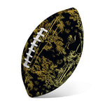 Gold And Black Japanese Bamboo Print Rugby Ball